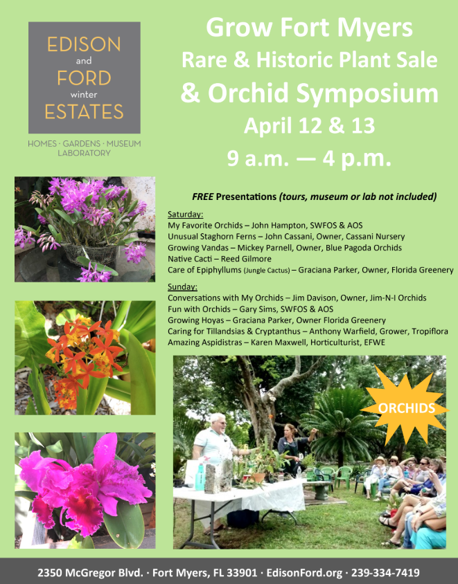 *Southwest Florida Orchid Society Orchid Symposium